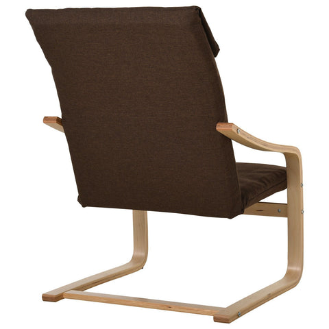 Rootz Relax Chair Fauteuil - Bruin - Linnen, Eucalyptus, Spons - 25,59 cm x 27,16 cm x 38,58 cm