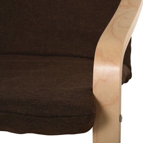 Rootz Relax Chair Fauteuil - Bruin - Linnen, Eucalyptus, Spons - 25,59 cm x 27,16 cm x 38,58 cm