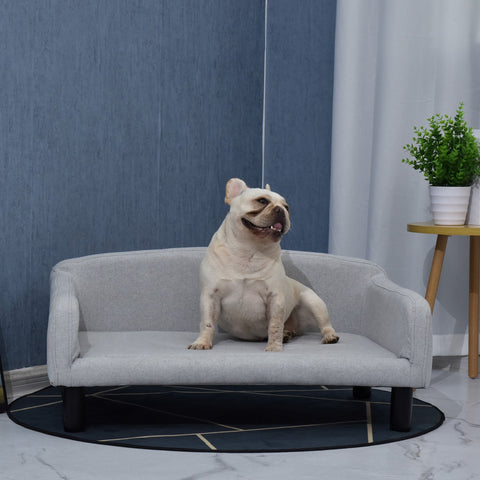 Rootz Hondensofa - Grijs - Fluweel, Schuim, Berkenhout - 32,28 cm x 21,25 cm x 14,17 cm