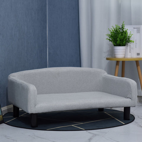 Rootz Hondensofa - Grijs - Fluweel, Schuim, Berkenhout - 32,28 cm x 21,25 cm x 14,17 cm