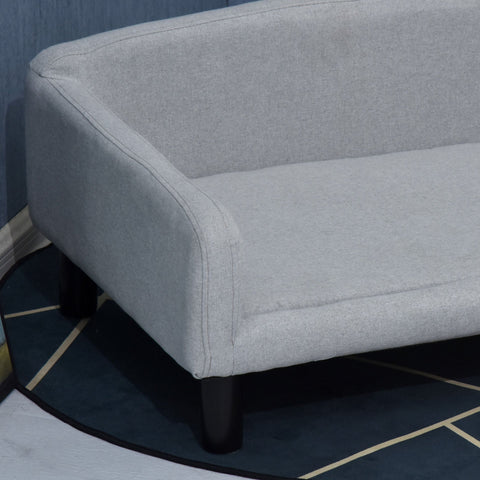 Rootz Hondensofa - Grijs - Fluweel, Schuim, Berkenhout - 32,28 cm x 21,25 cm x 14,17 cm