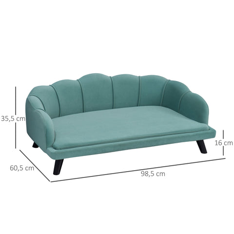Rootz Hondensofa Met Rugleuning - Groen - Foam - 38.77 cm x 23.81 cm x 13.97 cm
