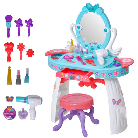 Rootz Children's Dressing Table - Blue - Plastic - 19.48 cm x 9.25 cm x 27.36 cm