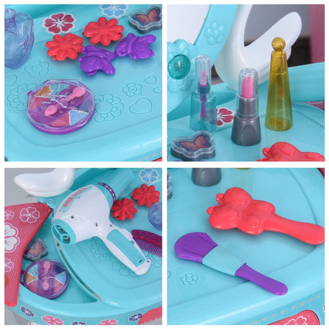 Rootz Children's Dressing Table - Blue - Plastic - 19.48 cm x 9.25 cm x 27.36 cm