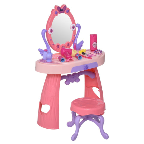 Rootz Children's Dressing Table - Pink - Plastic - 19.48 cm x 9.25 cm x 27.36 cm