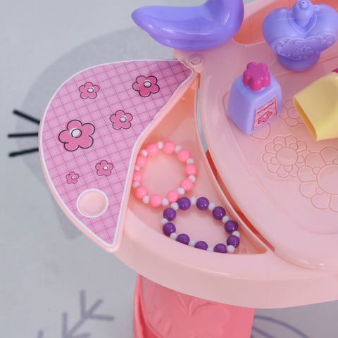 Rootz Children's Dressing Table - Pink - Plastic - 19.48 cm x 9.25 cm x 27.36 cm