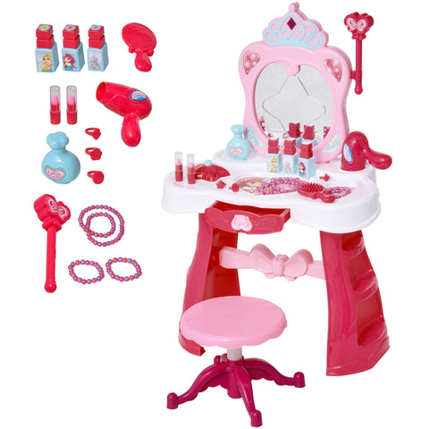 Rootz Kinder Kaptafel 2-Set - Roze, Wit - Pp - 17.32 cm x 11.02 cm x 26.37 cm