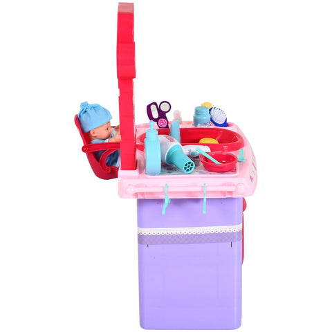 Rootz Doll Care Station - Roze - Pp, Abs - 20,47 cm x 12 cm x 28,34 cm