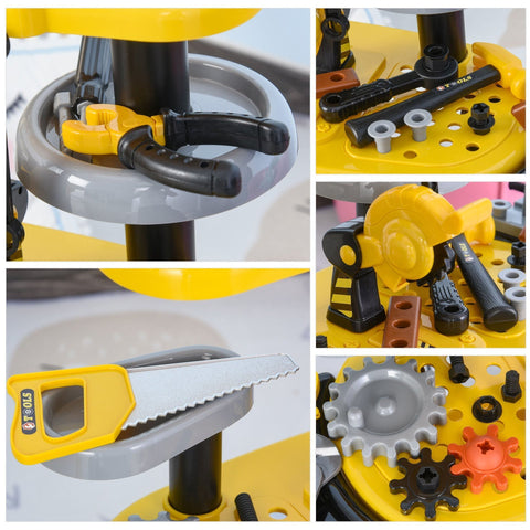 Rootz Kinderwerktafel - Geel, Grijs - Abs, Pp - 25,98 cm x 11,81 cm x 26,77 cm