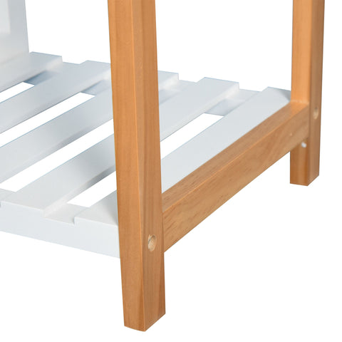 Rootz Schoenenrek - Wit - Engineered Wood, Pinewood - 26,77 cm x 10,23 cm x 30,7 cm