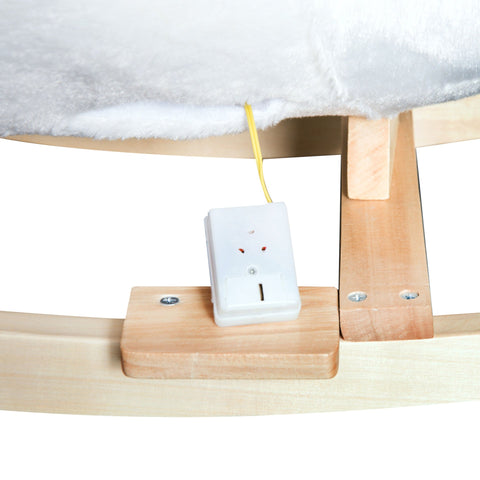 Rootz Rocking Animal Swan - Pink, White - Plush, Wood, Steel - 23.62 cm x 12.59 cm x 21.65 cm