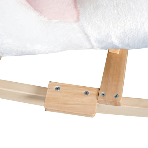 Rootz Rocking Animal Swan - Pink, White - Plush, Wood, Steel - 23.62 cm x 12.59 cm x 21.65 cm