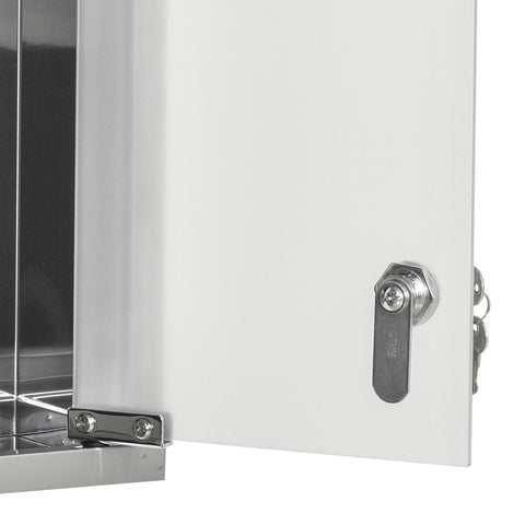 Rootz Medicine Cabinet - Silver - Stainless Steel, Glass - 7.87 cm x 4.72 cm x 22.83 cm