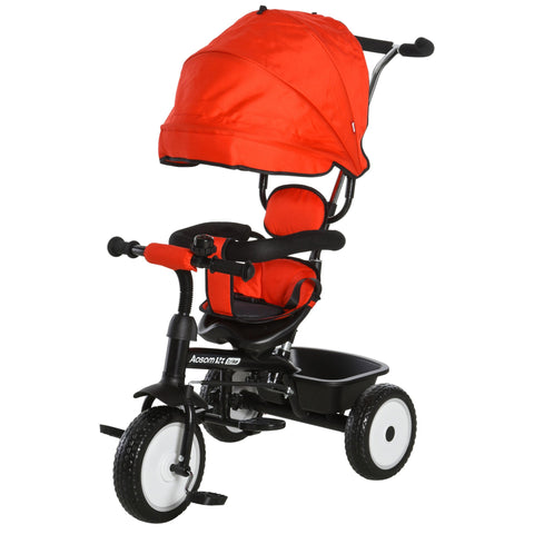 Rootz 2 in 1 Children's Tricycle - Red, Black - Metal, Plastic, Fabric - 30.7 cm x 18.5 cm x 38.97 cm