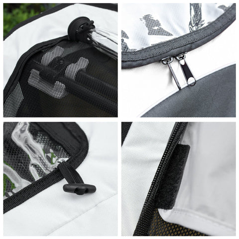 Rootz 3 in 1 Children's Trailer Jogger - White, Black - Aluminium, Oxford, Rubber - 59.05 cm x 33.46 cm x 42.12 cm