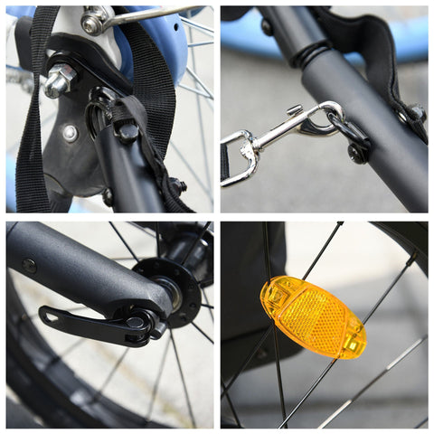 Rootz 3 in 1 Children's Trailer Jogger - White, Black - Aluminium, Oxford, Rubber - 59.05 cm x 33.46 cm x 42.12 cm