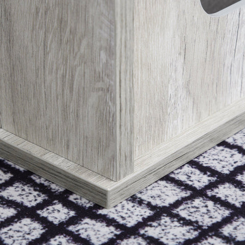 Rootz Cat Tree Scratching Post - Gray - Engineered Wood, Jute, Plush - 26.38cm x 15.16cm x 44.88cm