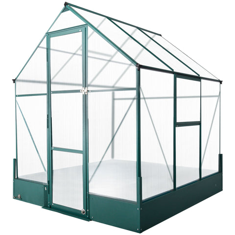 Rootz Greenhouse For The Garden - Transparent, Green - Pc, Aluminum - 74.8 cm x 74.8 cm x 86.61 cm