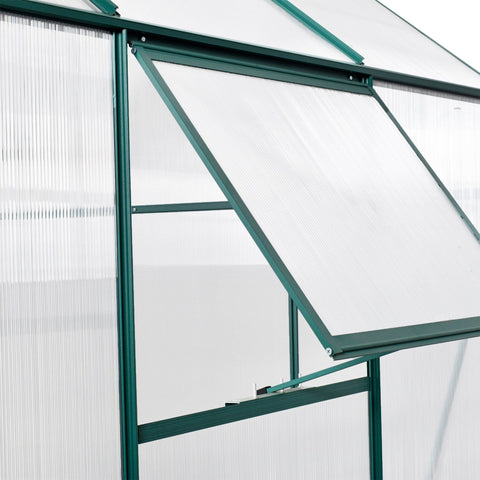 Rootz Greenhouse For The Garden - Transparent, Green - Pc, Aluminum - 74.8 cm x 74.8 cm x 86.61 cm