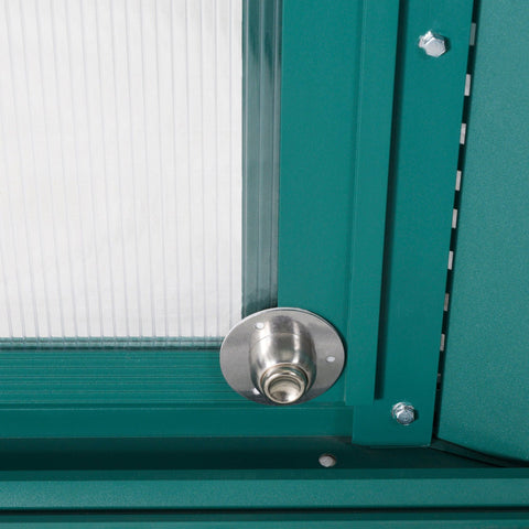 Rootz Greenhouse For The Garden - Transparent, Green - Pc, Aluminum - 74.8 cm x 74.8 cm x 86.61 cm