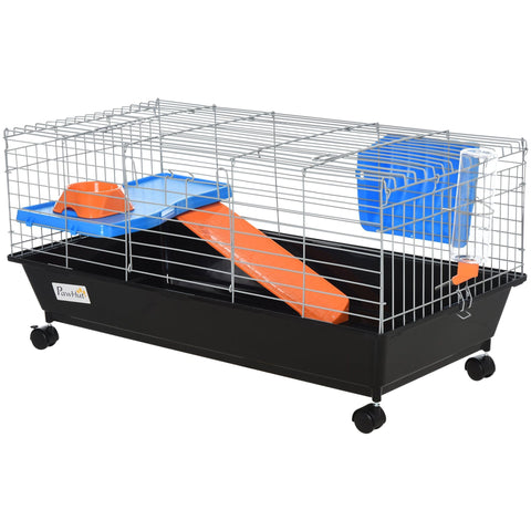 Rootz Small Animal Cage Rollable - Black - Steel, Pp, Nylon - 35.03 cm x 17.32 cm x 16.92 cm