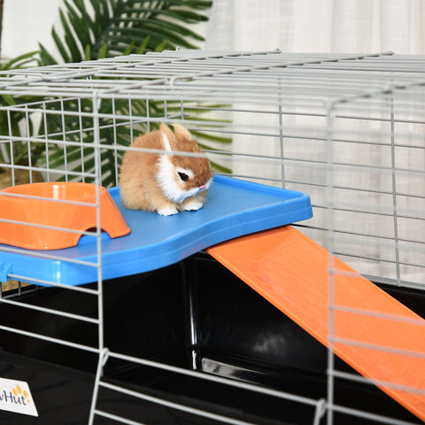 Rootz Small Animal Cage Rollable - Black - Steel, Pp, Nylon - 35.03 cm x 17.32 cm x 16.92 cm