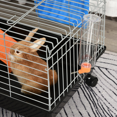 Rootz Small Animal Cage Rollable - Black - Steel, Pp, Nylon - 35.03 cm x 17.32 cm x 16.92 cm