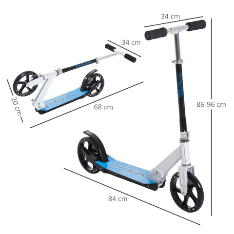 Rootz Scooter Kinder – Weiß – Aluminium, Kunststoff – 33,07 cm x 13,38 cm x 37,79 cm