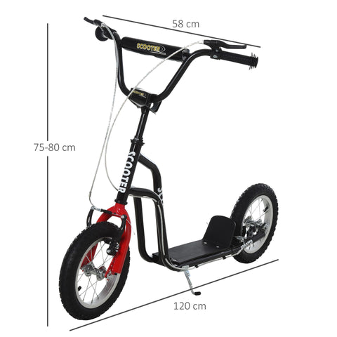 Rootz Scooter für Kinder – Schwarz – Stahl, Aluminium, Gummi – 47,24 cm x 22,83 cm x 31,49 cm