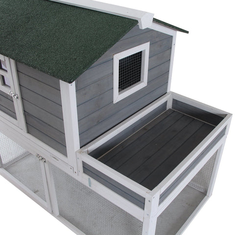 Rootz Kippenhok - Grijs - Hout, Metaal - 62,99 cm x 31,49 cm x 43,3 cm