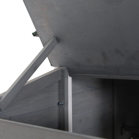 Rootz Kippenhok - Grijs - Hout, Metaal - 62,99 cm x 31,49 cm x 43,3 cm