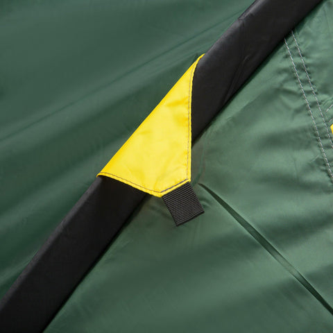 Rootz Camping Tent - Green, Yellow - Polyester, Pe, Fiberglass - 127.95 cm x 72.04 cm x 51.18 cm