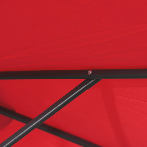 Rootz Sun Garden Cantilever Parasol - Rood - Staal, Polyester - 1,18 cm x 1,18 cm x 0,98 cm