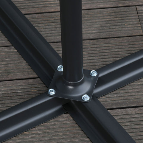 Rootz Sun Garden Cantilever Parasol - Rood - Staal, Polyester - 1,18 cm x 1,18 cm x 0,98 cm