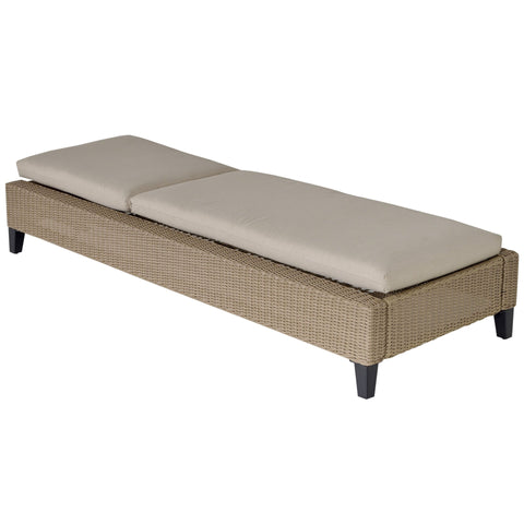 Rootz Rattan Lounger - Beige, Cream - Steel, Rattan, Polyester - 28.34 cm x 77.95 cm x 11.81 cm