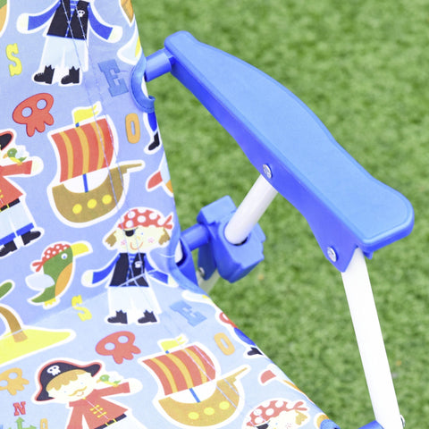 Rootz 4-delige Kinderzitgroep Tuintafel - Blauw - Metaal, Polyester - 19,68 cm x 19,68 cm x 18,11 cm