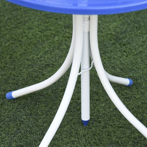 Rootz 4-delige Kinderzitgroep Tuintafel - Blauw - Metaal, Polyester - 19,68 cm x 19,68 cm x 18,11 cm