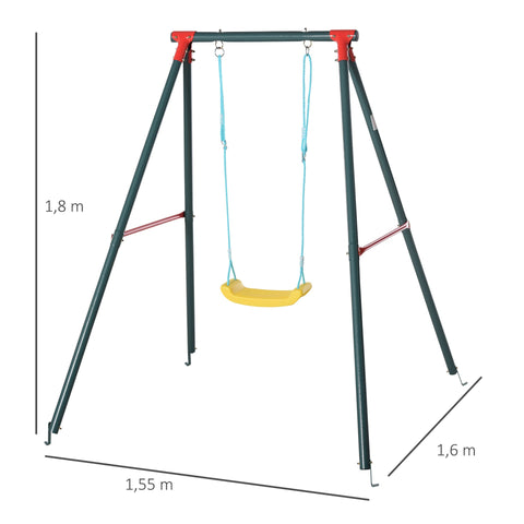 Rootz Kinderschaukel – Grün, Blau, Gelb – Metall, PE – 61,02 cm x 62,99 cm x 70,86 cm