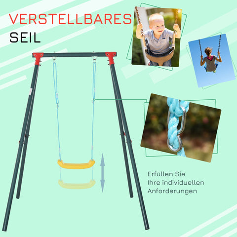 Rootz Kinderschaukel – Grün, Blau, Gelb – Metall, PE – 61,02 cm x 62,99 cm x 70,86 cm