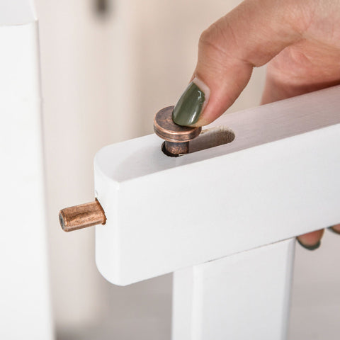 Rootz Hondenhekje - Wit - Dennenhout - 86,61 cm x 14,17 cm x 35,82 cm