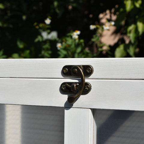 Rootz Rabbit Hutch Double Decker - Gray - Spruce Wood, Glass, Abs - 36.02cm x 20.98cm x 28.74cm