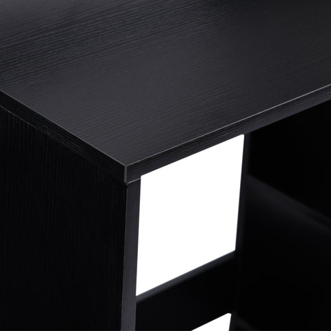 Rootz Desk Computer Table - Black - Manufactured Wood, Metal - 53.93 cm x 21.65 cm x 36.22 cm