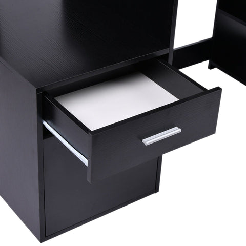 Rootz Desk Computer Table - Black - Manufactured Wood, Metal - 53.93 cm x 21.65 cm x 36.22 cm