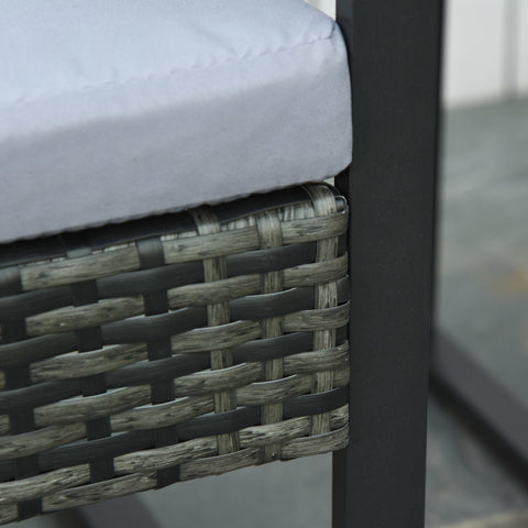 Rootz 5-piece Garden Set with Cushions - Gray - Pp, Metal, Polyester - 24.8 cm x cm x 29.92 cm