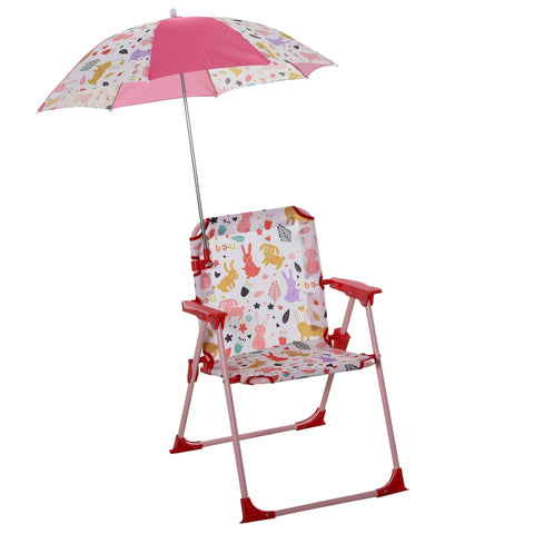 Rootz Children's camping chair - Red - Metal, Polyester - 15.35 cm x 15.35 cm x 20.47 cm