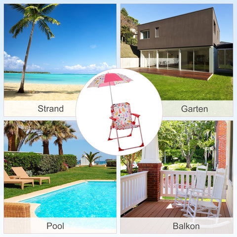 Rootz Children's camping chair - Red - Metal, Polyester - 15.35 cm x 15.35 cm x 20.47 cm