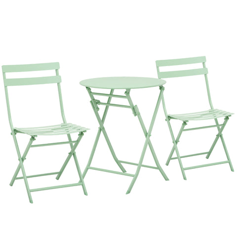 Rootz Garden set of metal furniture - Green - Metal - 23.62 cm x cm x 27.95 cm