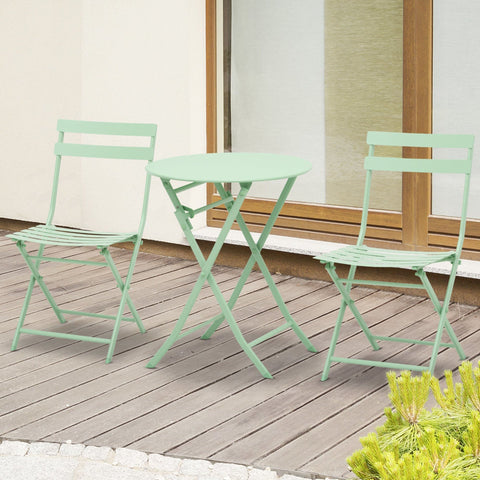 Rootz Garden set of metal furniture - Green - Metal - 23.62 cm x cm x 27.95 cm