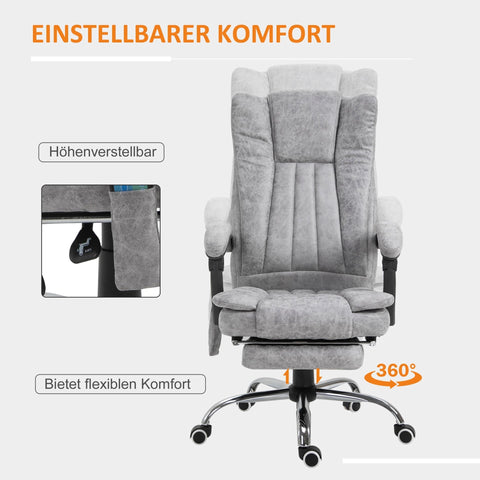 Rootz Bureaustoelmassage - Grijs - Microvezel, Schuim - 24,4 cm x 26,37 cm x 44,48 cm