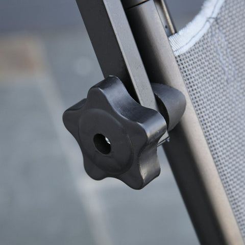 Rootz Lounger 5-way adjustable - Dark gray - Aluminium, Texteline - 64.56 cm x 25.98 cm x 33.26 cm